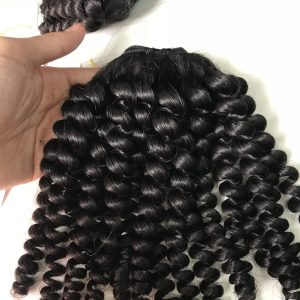 Curly weft hair 16inch