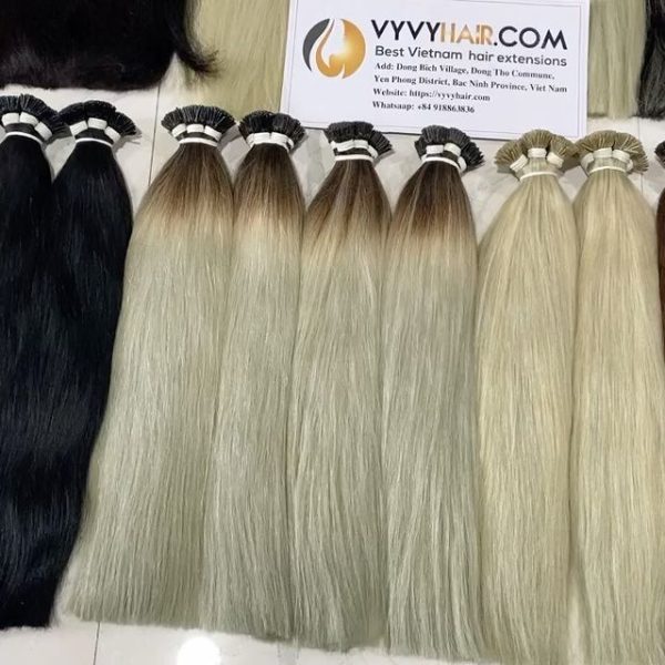 I tip hair  ombre color #2/silver