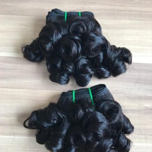 Curly weft hair