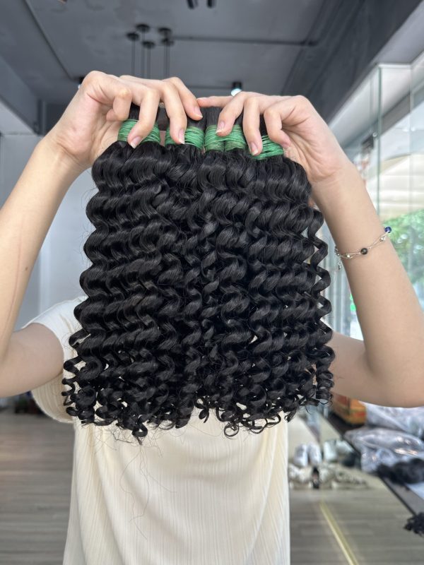Deep curly bulk hair 16inch