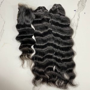 Alternative view of Loose Wavy Bundles Double Drawn 100gram