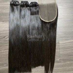 Alternative view of Bone straight Human hair Weft bundles