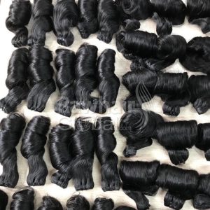Spring Curly Machine Double Wefted Hair Bundles