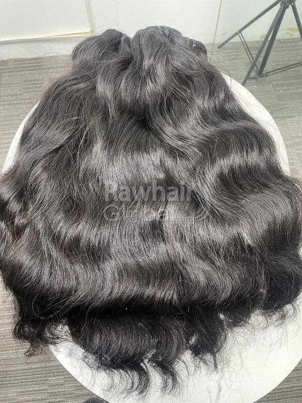 Natural wavy Double Weft machine Bundles - Image 3