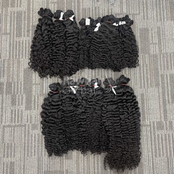 Natural wavy Double Weft machine Bundles - Image 4