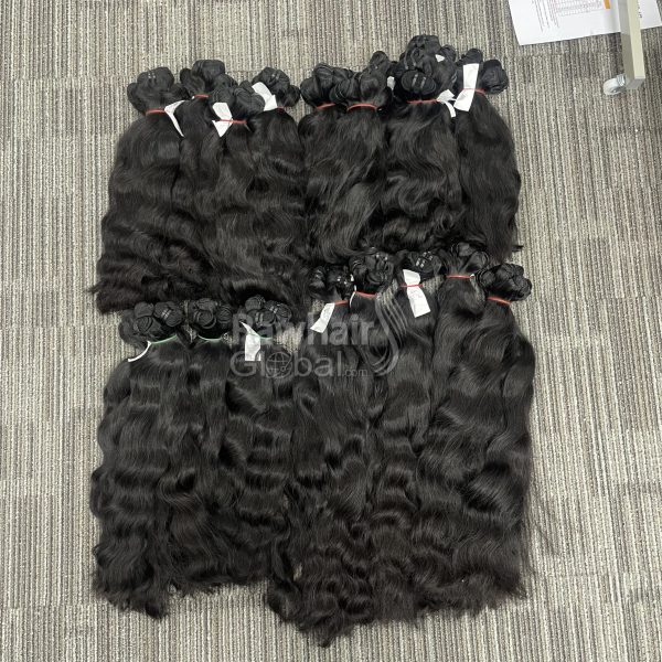 Natural wavy Double Weft machine Bundles - Image 6