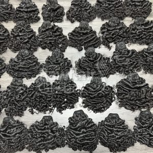 Alternative view of Burmese curly Double wefted Bundles and Closure