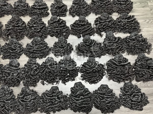 Burmese curly Double wefted Bundles and Closure - Image 2