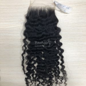 Closure 5x5 HD Lace Natural Color Water Wavy Hair 150 Density
