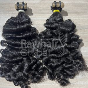 Burmese curly Tape ins 80 pieces Super double drawn