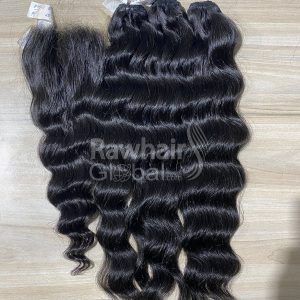 Loose wavy Double weft bundles
