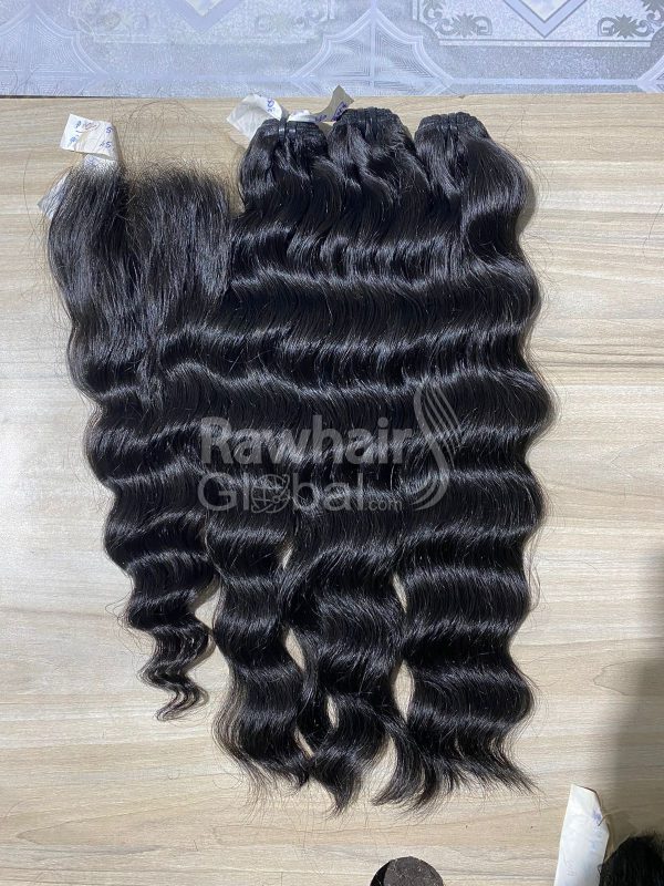 Loose wavy Double weft bundles