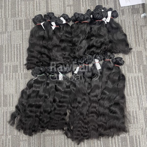 Natural wavy Double Weft machine Bundles - Image 8