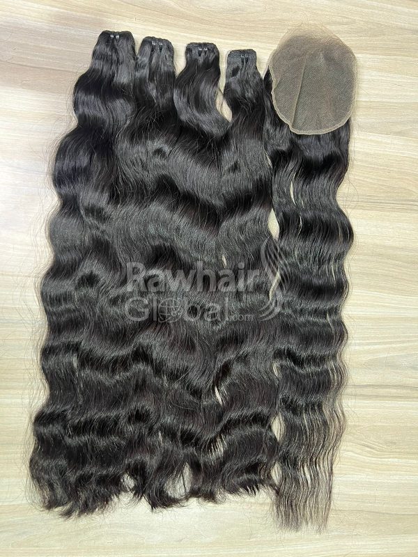Natural wavy Double Weft machine Bundles - Image 10