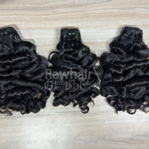 Burmese curly Double wefted Bundles and Closure