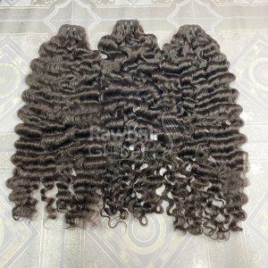 Water Curly 3 Bundles Double Drawn