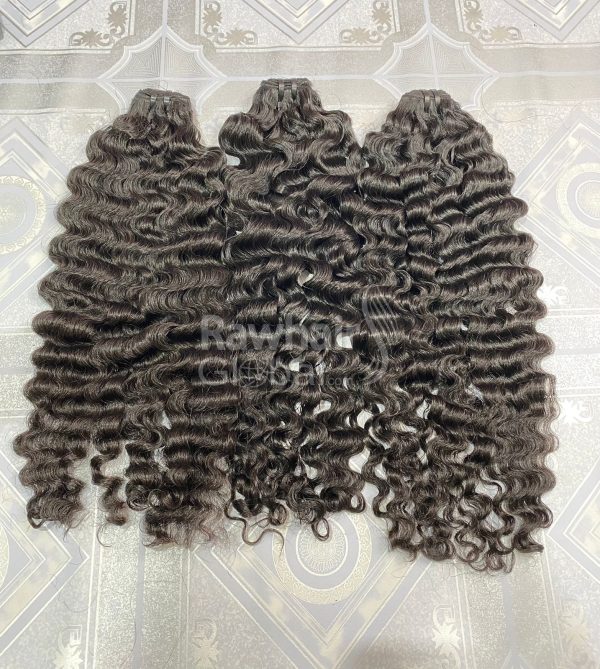 Water Curly 3 Bundles Double Drawn