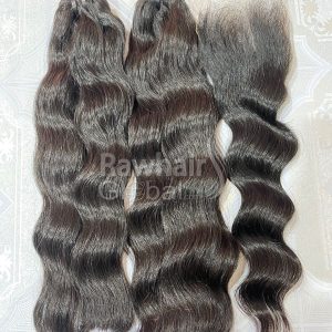 Set Wavy Hair 2 bundles and 1 closure 5x5