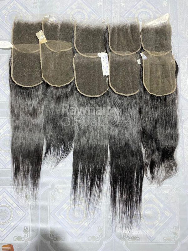 Closure 5x5 Brown Lace Raw Unprocessed Straight Human Hair
