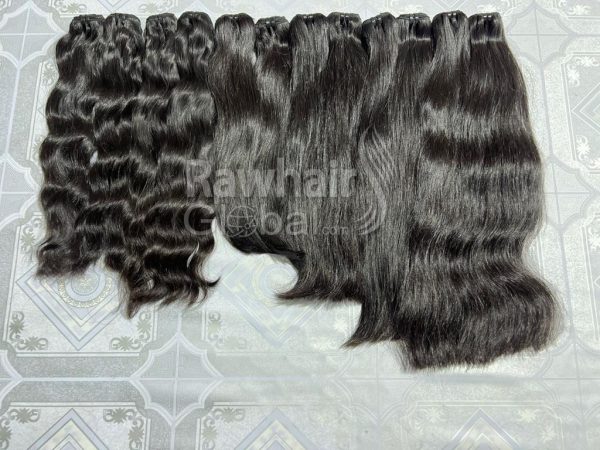 Natural Wavy and Natural Straight Machine Double Weft