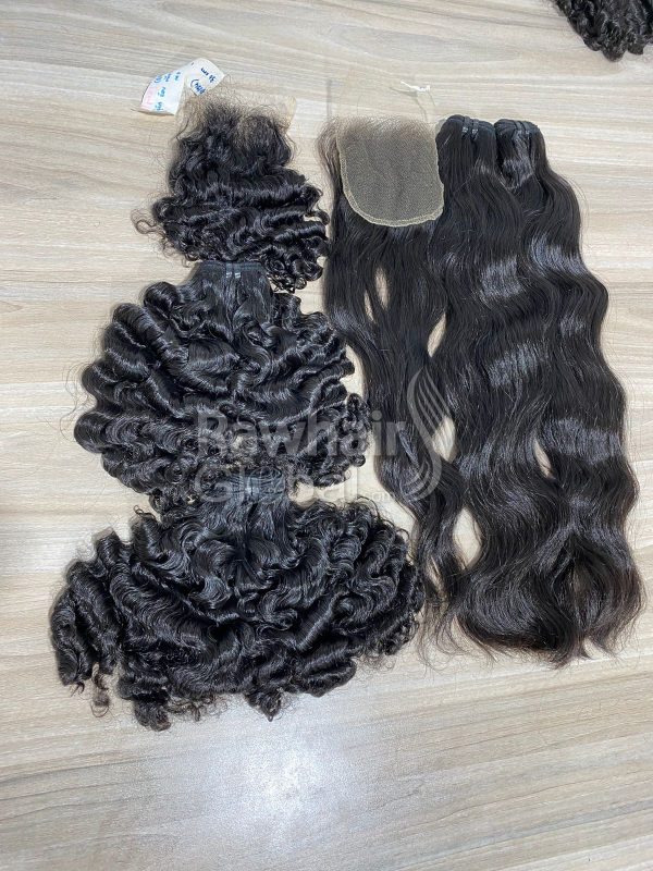 2 sets Burmese curly and Natural Wavy for 2 wigs