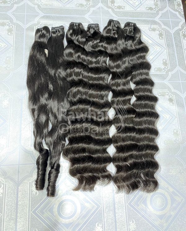 Loose wavy Human hair Machine Weft