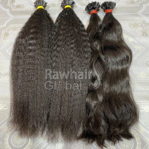 Flat Tip Kinky straight and Natural wavy textures - hair extensions