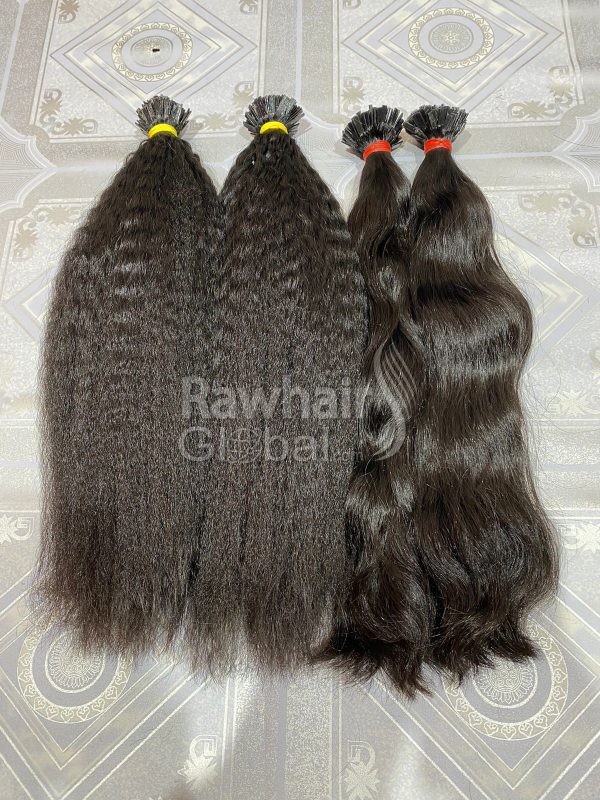 Flat Tip Kinky straight and Natural wavy textures - hair extensions