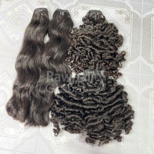 Natural wavy and Burmese curly textures